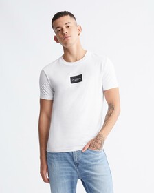 Modern Workwear 方格標誌 T 裇, Bright White, hi-res