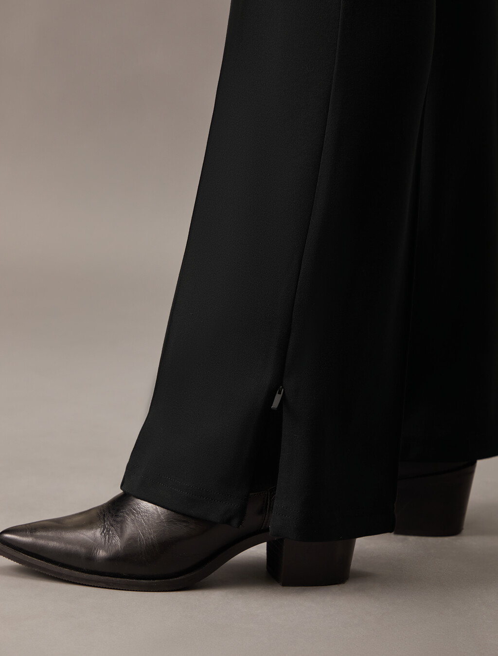 High Rise Flare Milano Pants, Ck Black, hi-res