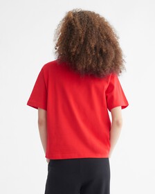 YEAR OF THE RABBIT FLOCKED APPLIQUE TEE, FLAME SCARLET, hi-res