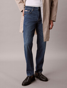 深色水洗 Body 窄腳牛仔褲, DENIM DARK, hi-res