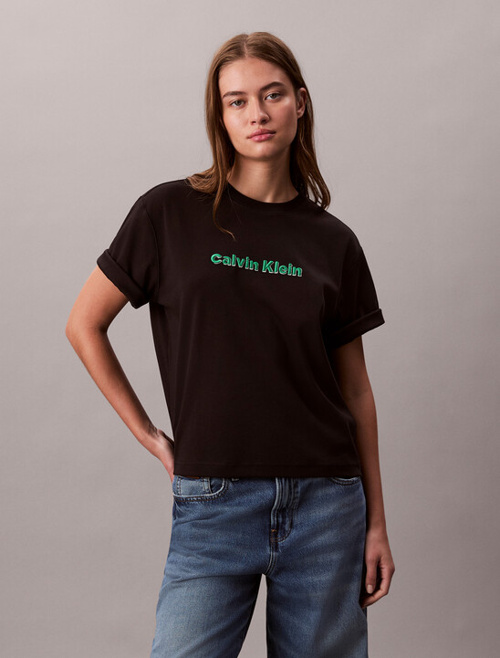 Embroidered Logo Graphic Classic T-Shirt