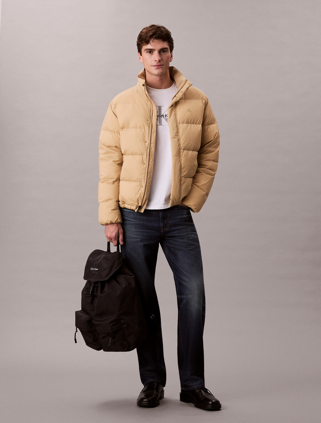 尼龍 Monogram 標誌翻蓋背囊, Black, hi-res