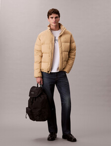 尼龍 Monogram 標誌翻蓋背囊, Black, hi-res