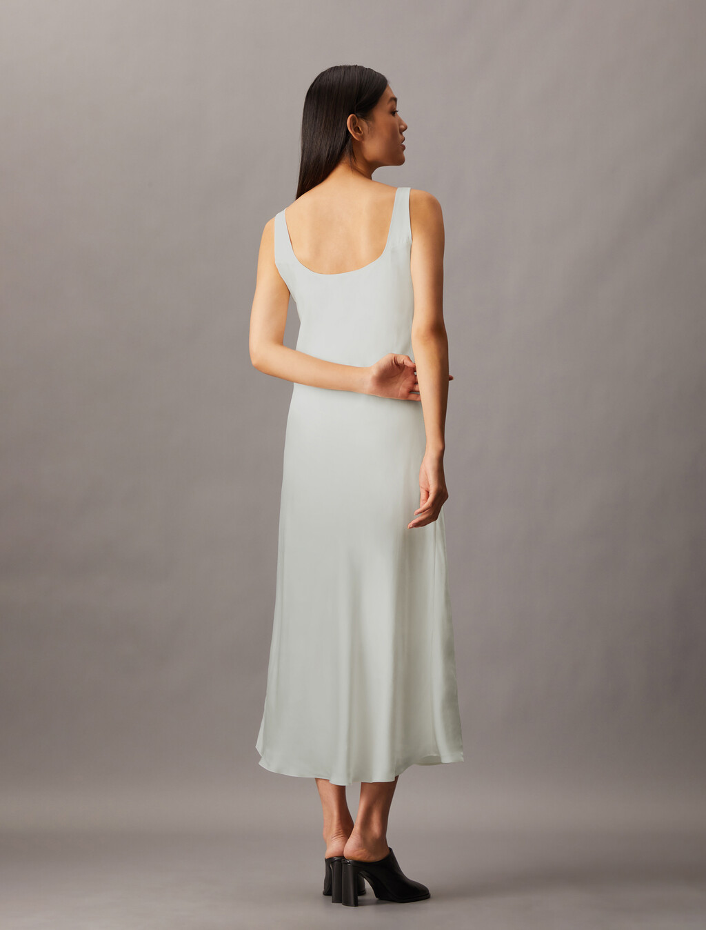 Hero Viscose Satin Slip Dress, Vanilla Ice, hi-res