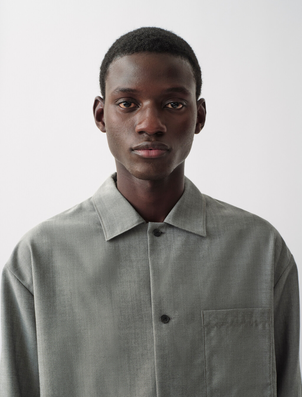 Atlas梭織襯衫, Grey Stone, hi-res