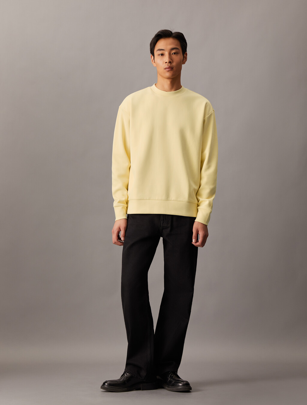 精梳輕量雙面針織棉圓領T恤, Reed Yellow, hi-res