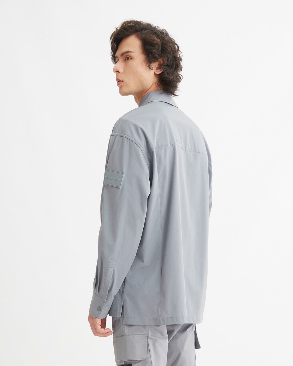 PREMIUM ESSENTIALS 裇衫款外套, Overcast Grey, hi-res