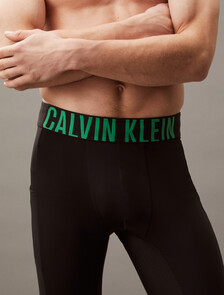全長運動緊身褲, BLACK W/ BLOSSOM GREEN LOGO, hi-res