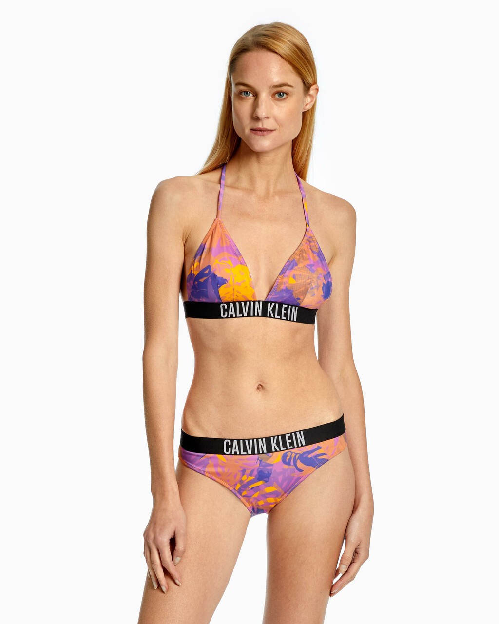 Intense Power Triangle Bikini Top, Tropical Leaf, hi-res