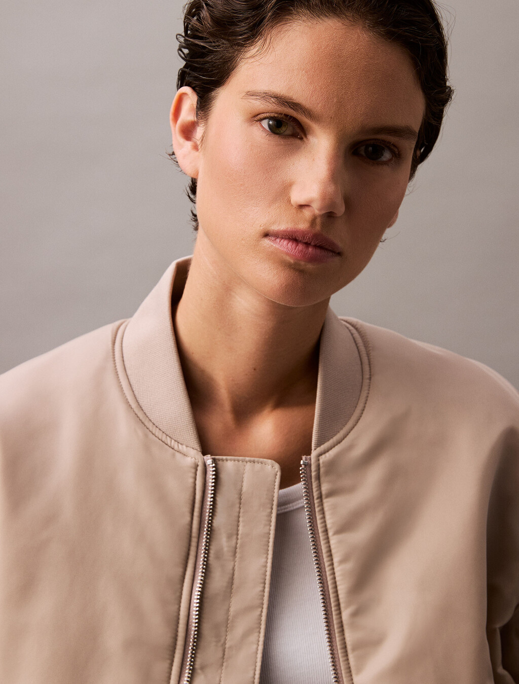 鋪棉尼龍飛行員外套, Goat, hi-res