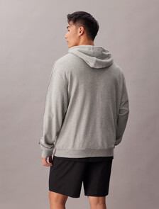棉質混紡毛圈布連帽外套, Medium Grey Heather, hi-res
