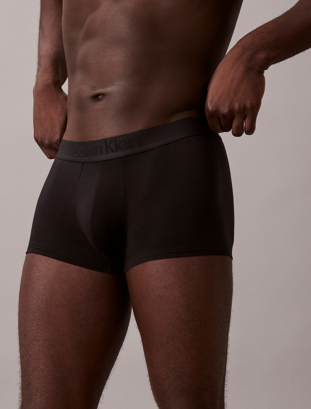 CK Black 低腰平口內褲 3 件組, Black/Harbor Mist/Red Stamp, hi-res