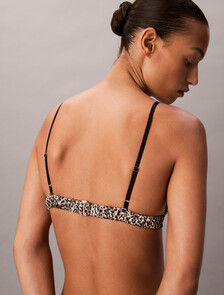 Satin Triangle Bra, ANIMAL PRINT TEMPT+TEMP COLOR, hi-res