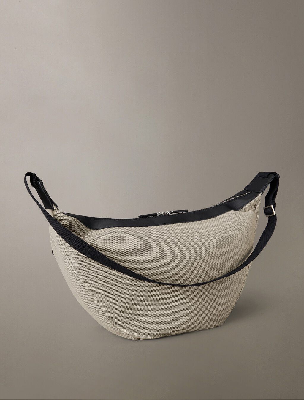 Canvas Crescent Sling Bag, Cloud Dancer, hi-res