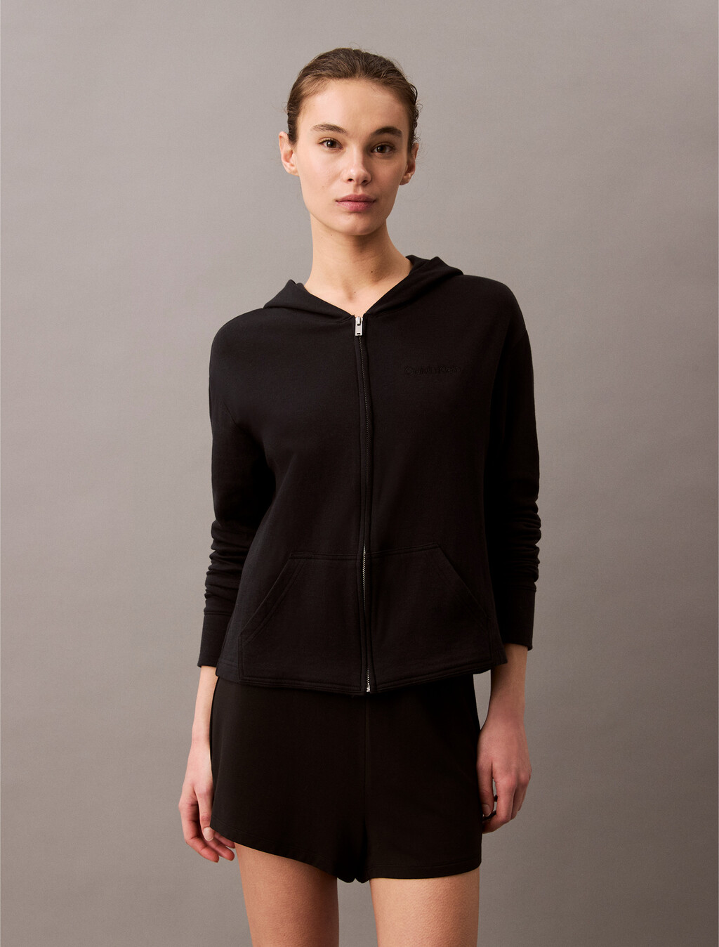 FRNCH TRRY ZP HDBlack, Black, hi-res