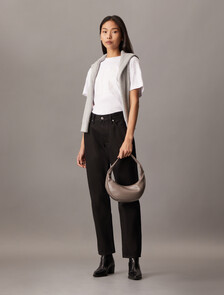 Embroidered Relaxed Tee, Bright White, hi-res