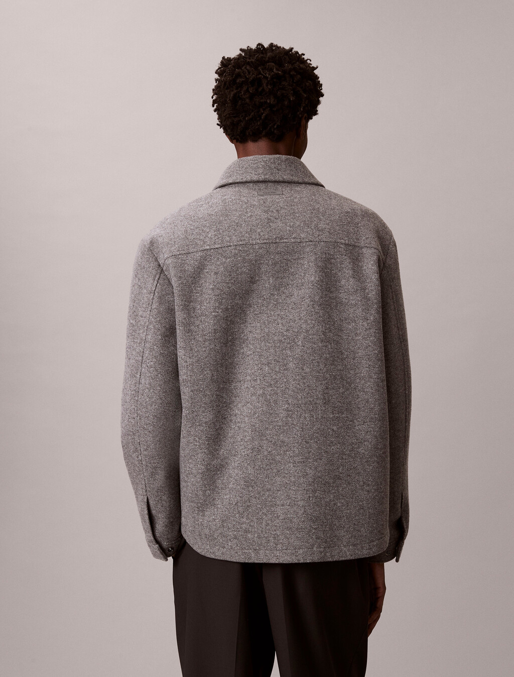 Tech Filled Shirt Jacket, Heather Grey, hi-res