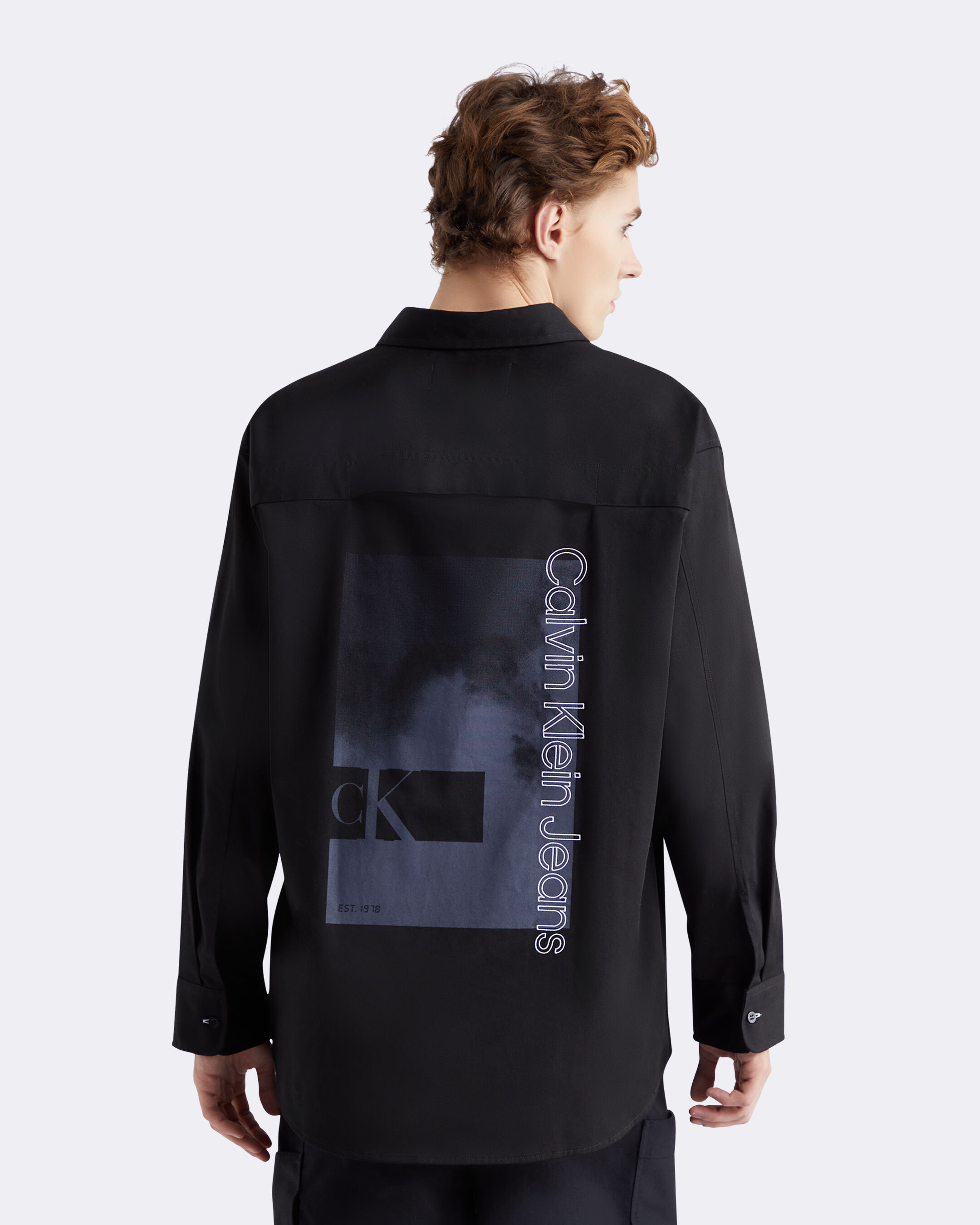 Metal Minimal Print Coolmax Oxford Shirt black Calvin Klein Hong Kong