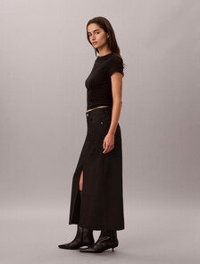 Denim Maxi Skirt, CK CLASSIC BLACK, hi-res