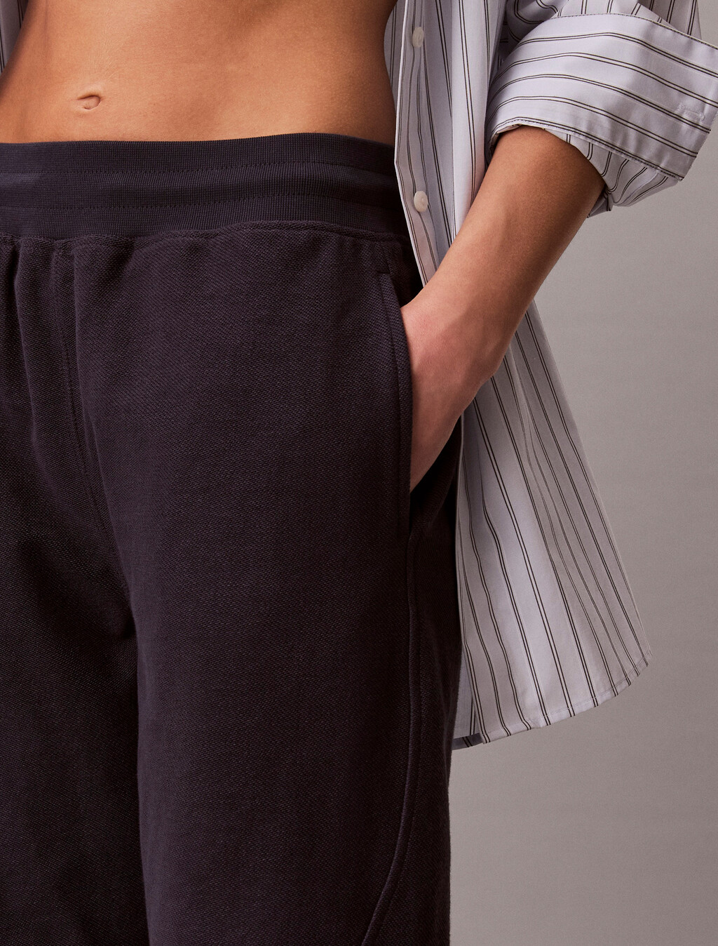 Monogram 標誌棉質毛圈反面短褲, Blue Nights, hi-res