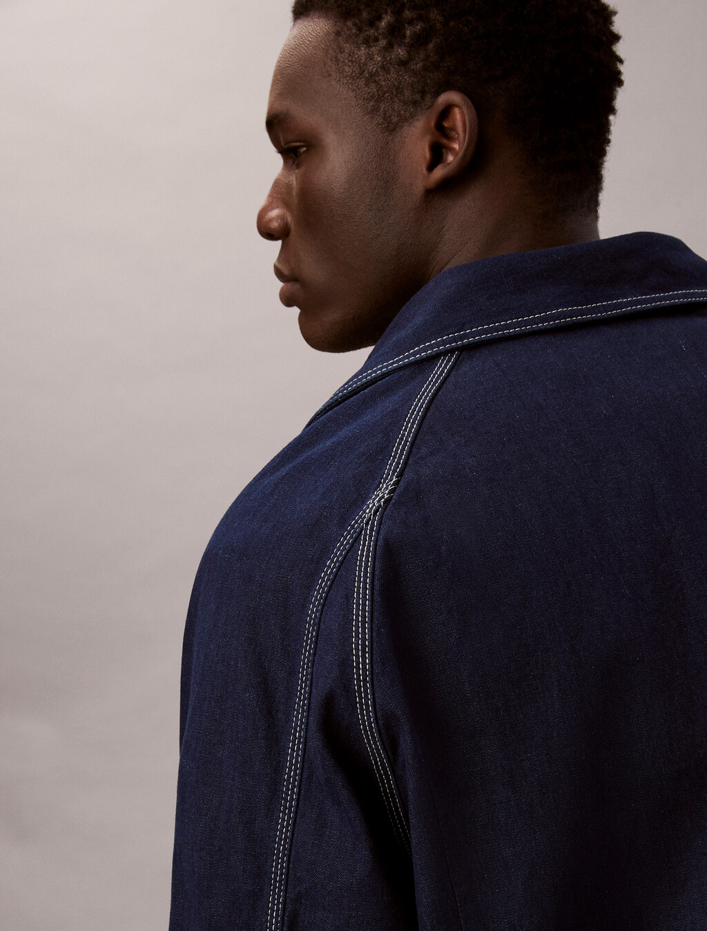 Denim Darted Workwear Jacket, SHURIKEN RINSE, hi-res