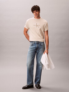Relaxed Logo Appliqu&eacute; T-shirt, Oatmeal, hi-res