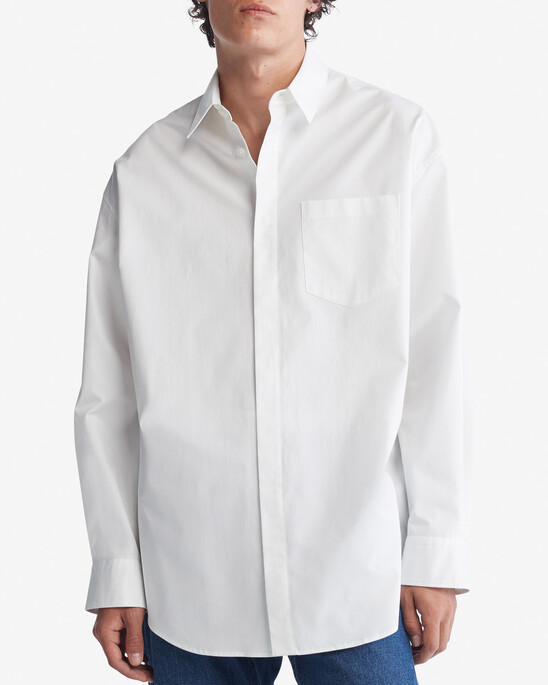 超寬鬆純白色裇衫