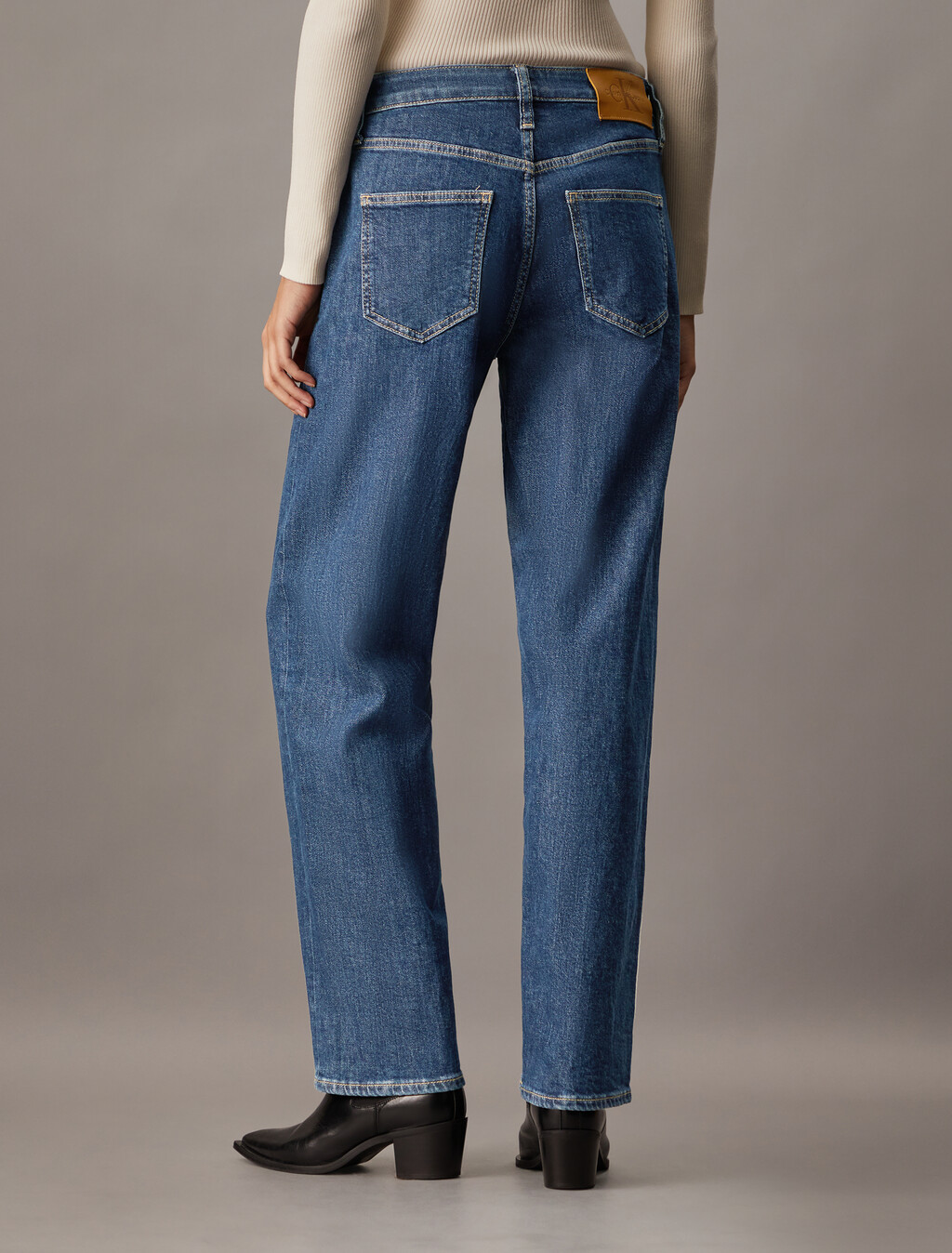 Italian Selvedge 90s Straight Jeans, Denim Dark, hi-res