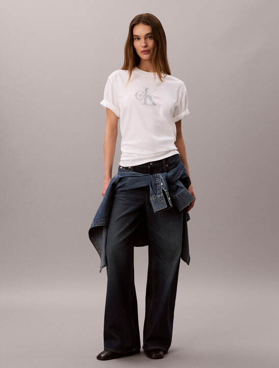 Relaxed Embroidered Monogram Logo T-Shirt