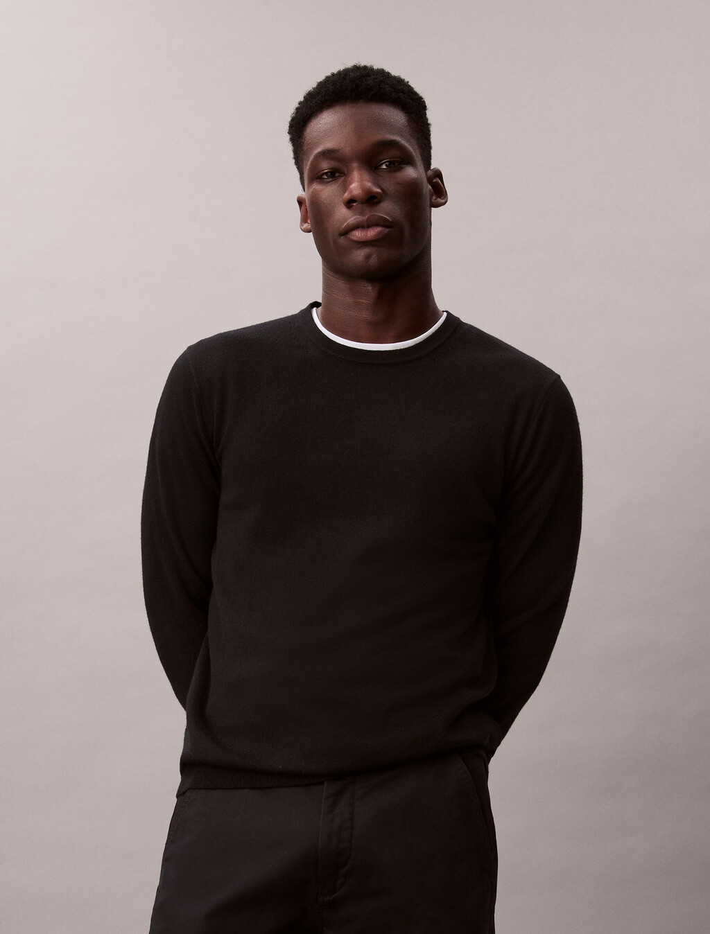 Extra Fine Merino Sweater, Black, hi-res