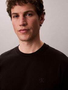 Premium Double Knit Supima Cotton Crewneck Tee, Black, hi-res