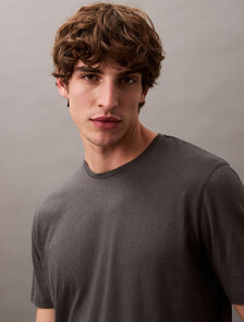 Cotton Silk Jersey Tee, Dark Slate Gray, hi-res