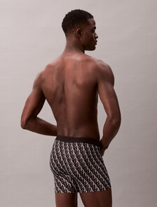 Monogram 超細纖維彈性低腰四角內褲, STEPPING LOGO BLACK, hi-res