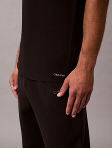 CK Black Cotton Stretch Tee, Black, hi-res