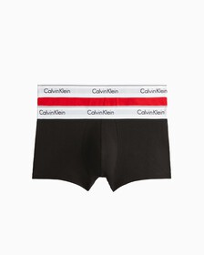 MODERN COTTON 貼身短版四角褲（2 件組）, Black/Exact, hi-res