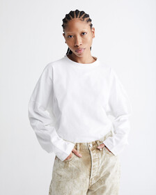 CK Standards 簡約針織 T 恤, BRILLIANT WHITE, hi-res