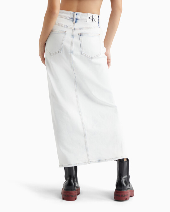 Front Split Maxi Denim Skirt
