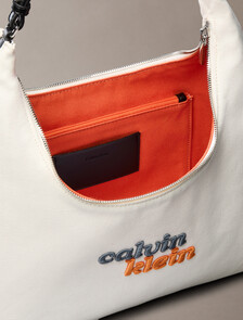 Graphic Canvas Medium Shoulder Bag, WHITE CANVAS, hi-res