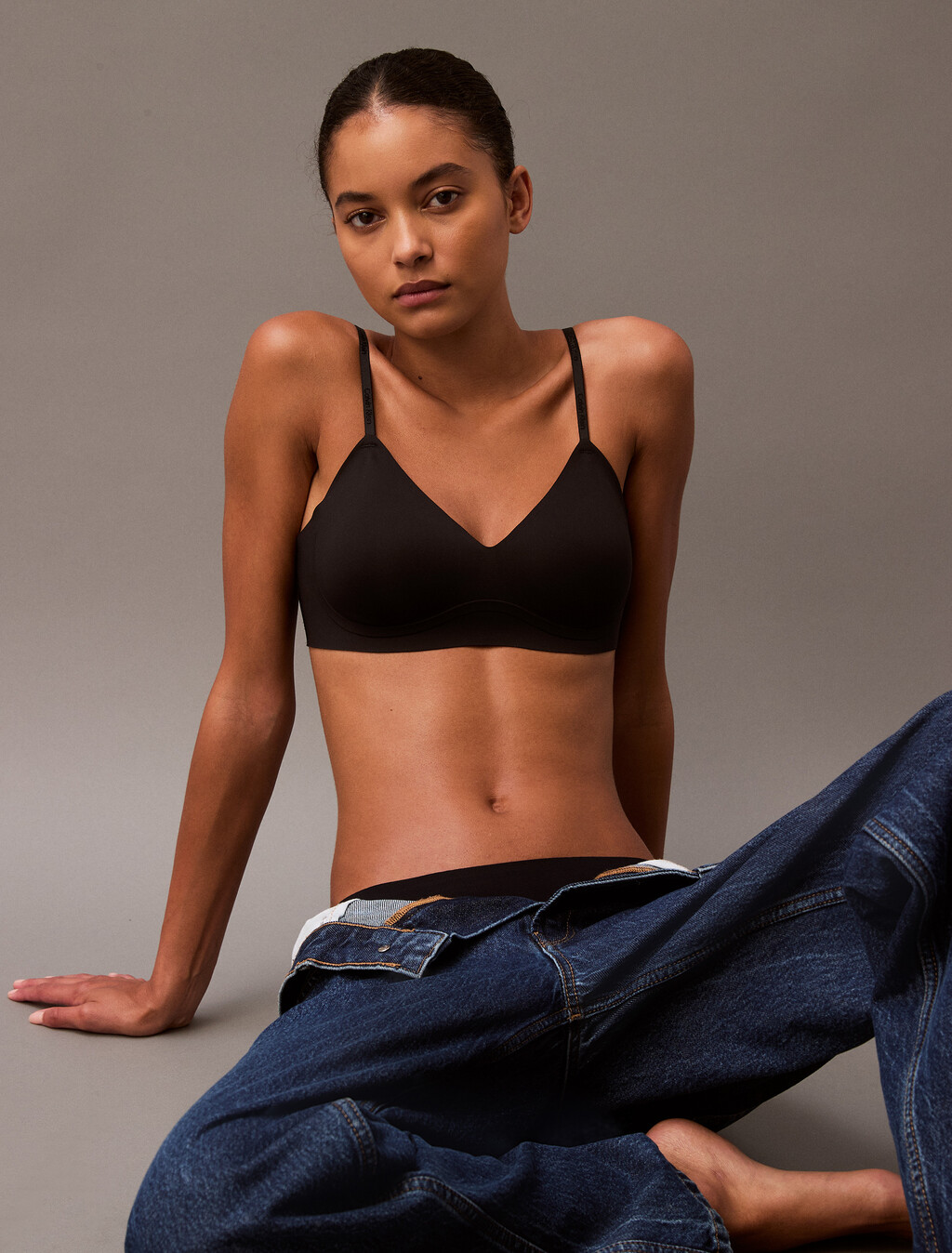 Invisibles Gel Wire Lightly Lined Bralette, Black, hi-res