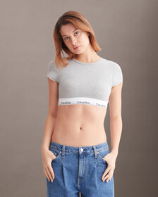 MODERN COTTON 無鋼圈 T 裇胸圍, Grey Heather, hi-res