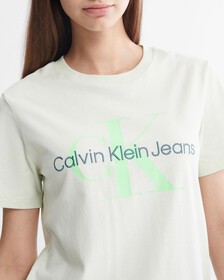 有機棉 Monogram 上衣, Canary Green, hi-res