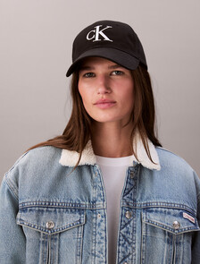 Monogram Embroidery Baseball Cap, Black, hi-res