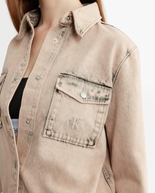 Naturals 修身牛仔襯衫, Denim Medium, hi-res