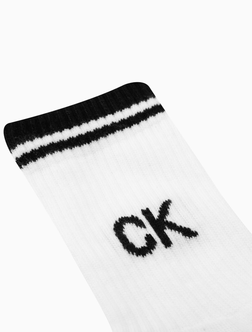 CK 羅紋長襪, WHITE, hi-res