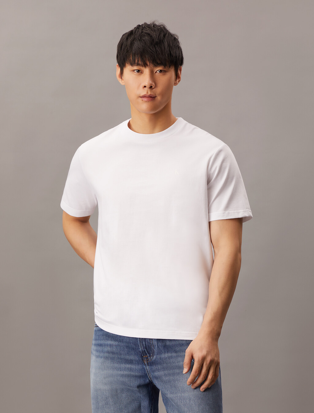 後背印花圖案 T 恤, Brilliant White, hi-res