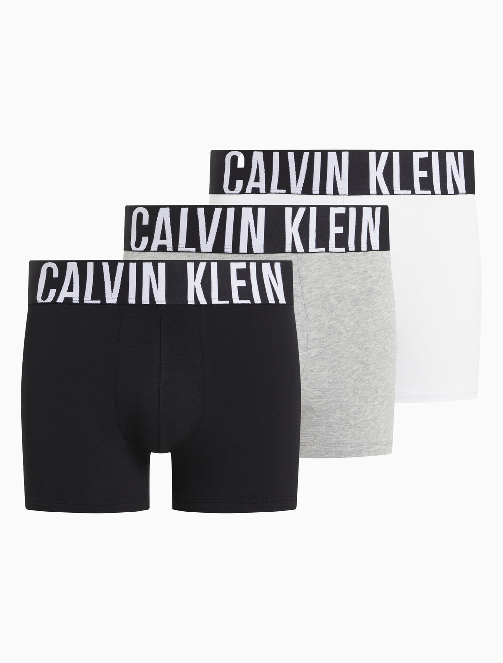 Intense Power 3 Pack Trunks, BLACK/GREY HEATHER/WHITE, hi-res