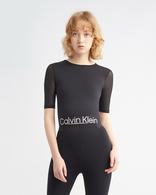 EFFECT CROPPED GYM T-SHIRT