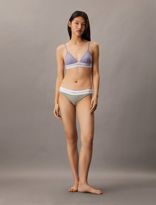 Cotton Modal Stretch Rib Lightly Lined Triangle Bra