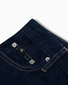 亞麻闊腳牛仔褲, Denim Rinse, hi-res