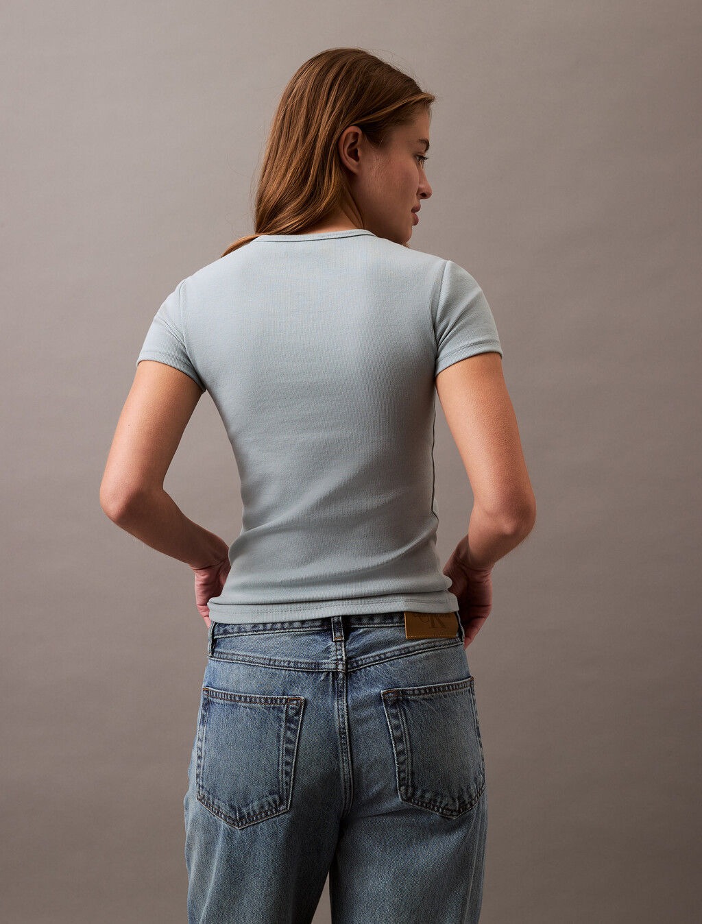 Cropped Monogram T-shirt, Smoke, hi-res